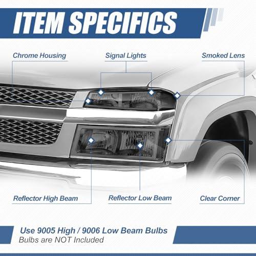 【並行輸入品】 Auto Dynasty Headlights Assembly Compatible with 2004 2012 Chevyの画像
