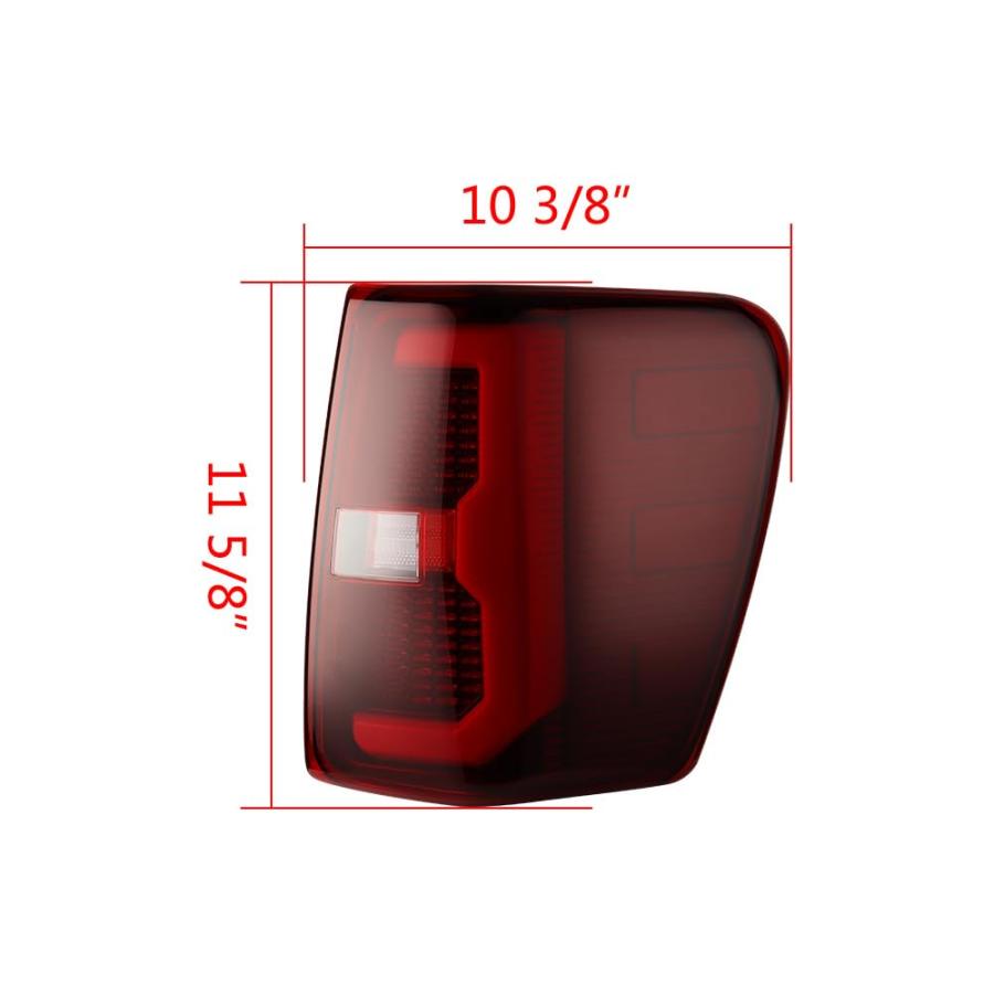【並行輸入品】 Astra Depot Left Right Full LED COB Tail Light Assembly Red Lensの画像