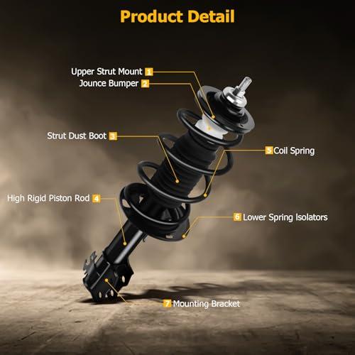 ASAPE 2PCS Front Complete Struts Assembly w/Coil Spring and 2PCS 並行輸入品_7