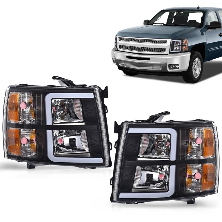 G PLUS LED DRL Tube Projector Headlights, Compatible with Chevy  並行輸入品の画像