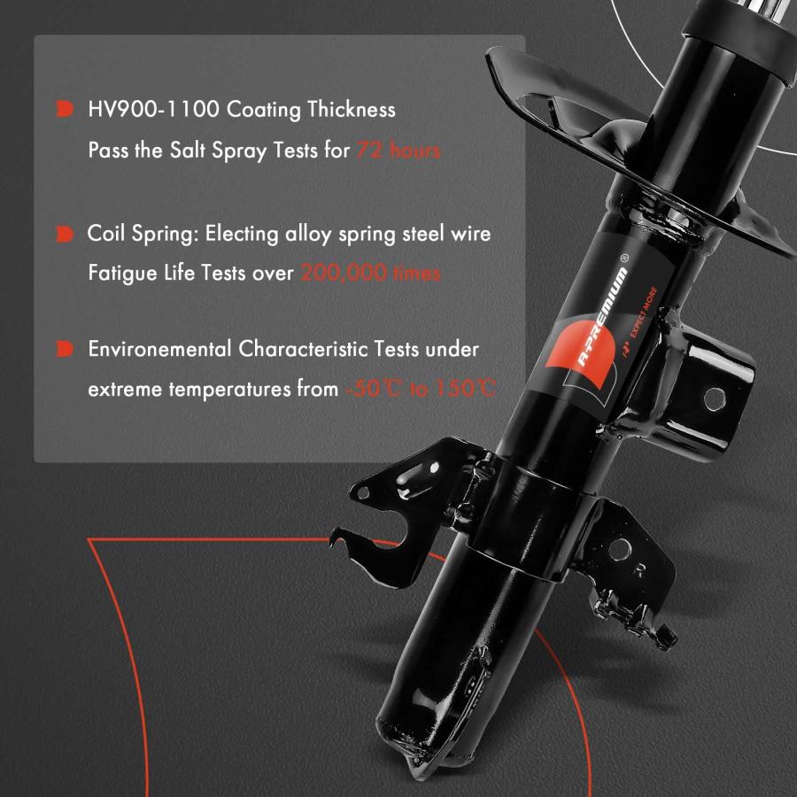 【並行輸入品】 A Premium Front Pair (2) Strut Assembly Compatible with Jeep KLの画像