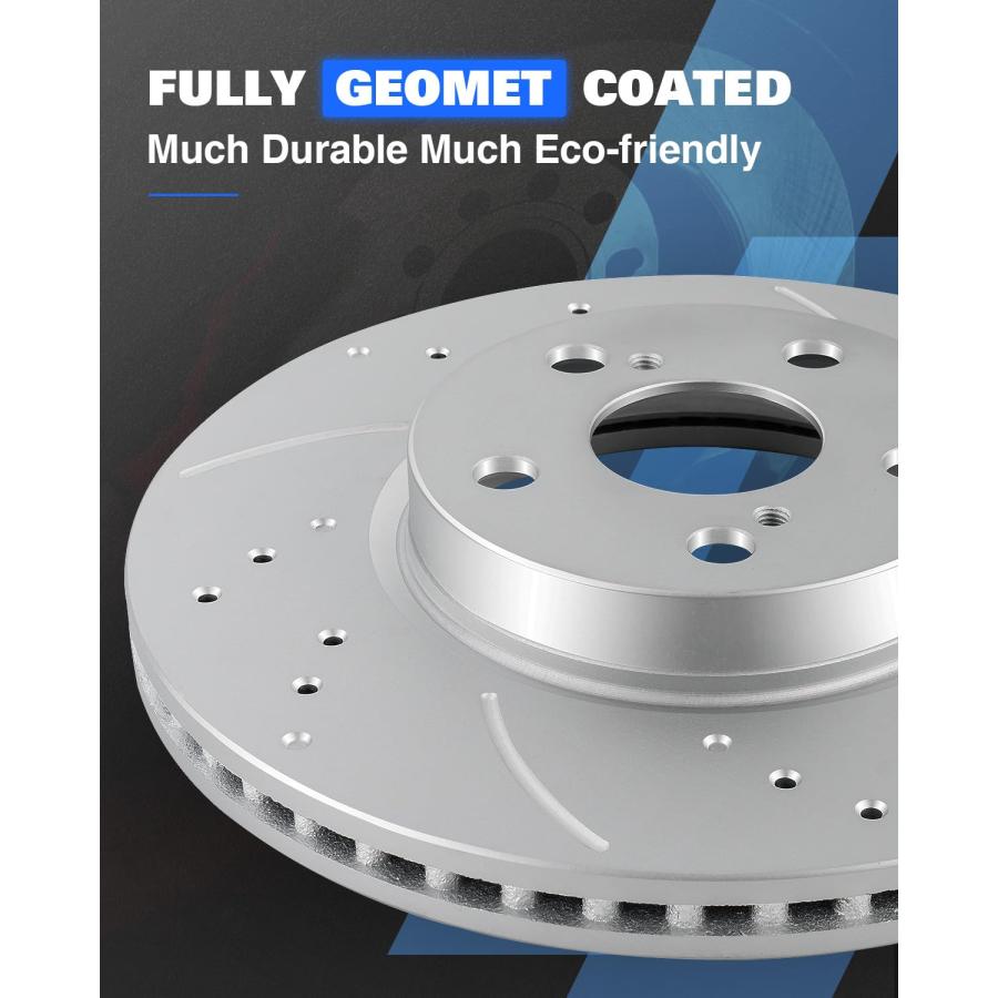 Anpulsero Front Vented Replacement Brake Rotors Kit for Toyot Tu 並行輸入品の画像