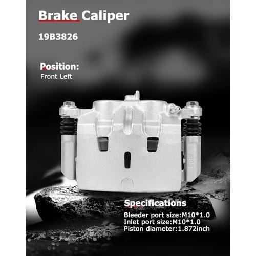 cciyu 19B3826 Front Left Brake Caliper With Bracket For Honda Fo 並行輸入品の画像