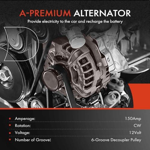 Aプレミアムオルタネーター交換用 レクサスRX350 2006 2022、3.5L、150アンペア/12ボルト、CW、6溝デカプラ 並行輸入品の画像