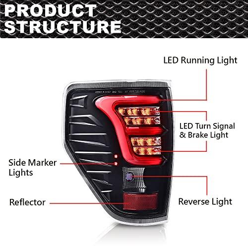 【並行輸入品】 CROSSDESIGN LED Tail Lights Brake Light w/Wiring Harness w/o Bulの画像
