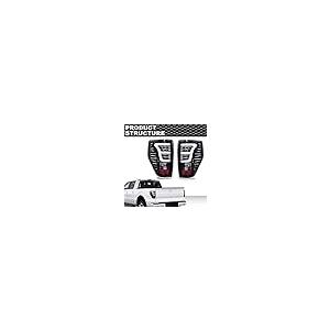 【並行輸入品】 CROSSDESIGN LED Tail Lights Brake Light w/Wiring Harness w/o Bulの画像