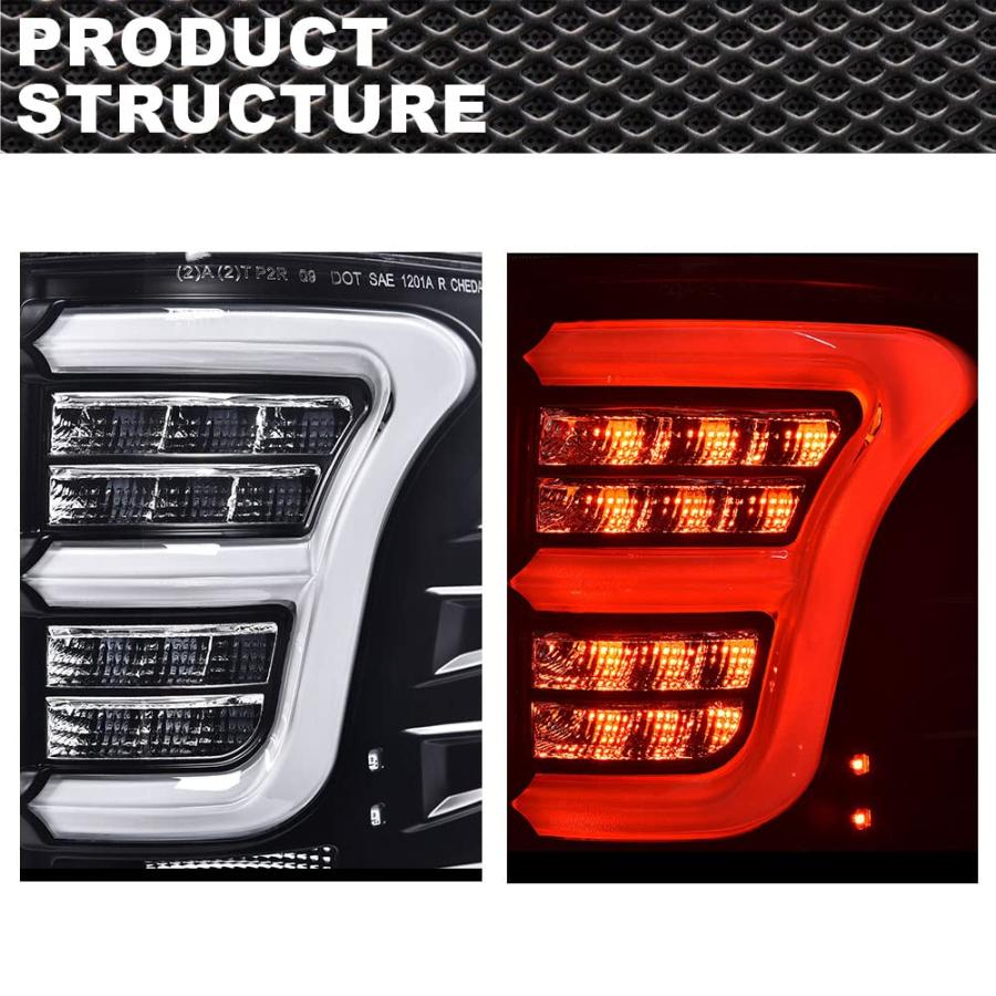 【並行輸入品】 CROSSDESIGN LED Tail Lights Brake Light w/Wiring Harness w/o Bulの画像