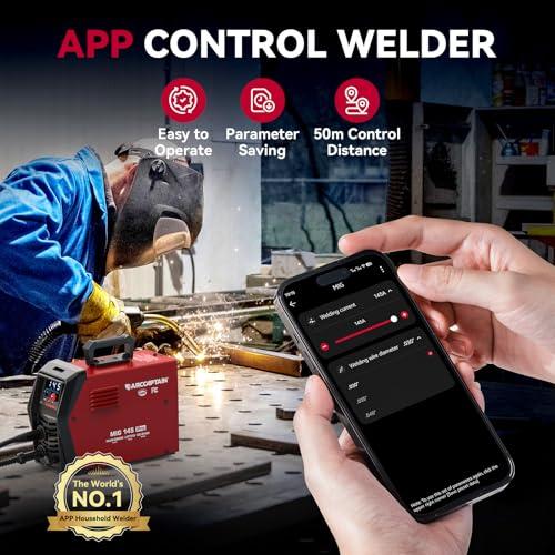 ARCCAPTAIN 145A Flux Core MIG Welder 110V Welding Machine Gasles 並行輸入品の画像