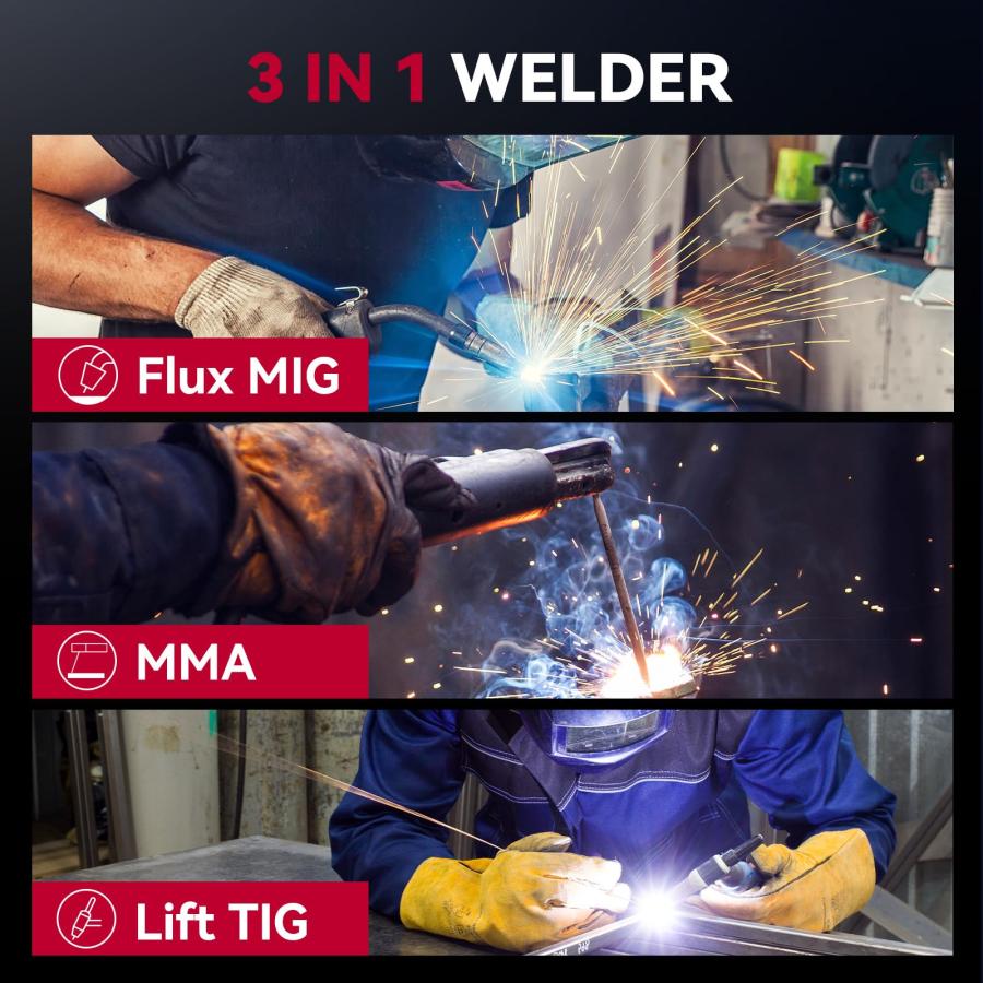ARCCAPTAIN 145A Flux Core MIG Welder 110V Welding Machine Gasles 並行輸入品の画像