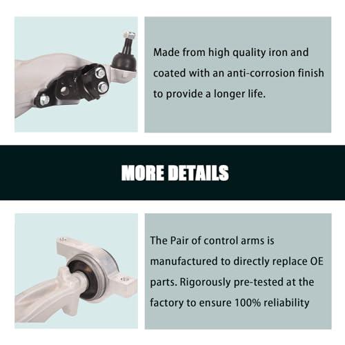 【並行輸入品】 Front Right Lower Control Arm Compatible with 2015 2019 Q70L 201の画像