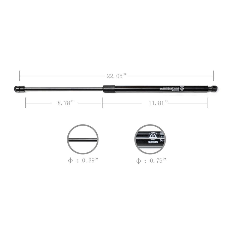 SYCT 1 Pair Tailgate Trunk s Rear Side Gas Charged Shock Struts  並行輸入品_3