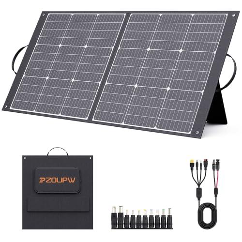 【並行輸入品】ZOUPW 100W ポータブルソーラーパネル 発電所用 9BB 軽量 折りたたみ式 ソーラー充電器 MC 4 USB A USBの画像