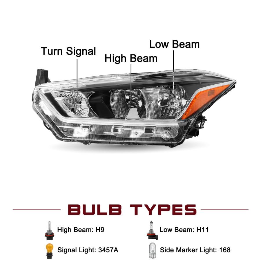 JSBOYAT Halogen Headlight Assembly w/o Bulbs Compatible with 201 並行輸入品の画像