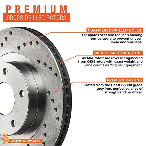 Max Advanced Brakes Front Brake Rotors Compatible With 2015 2016 並行輸入品の画像