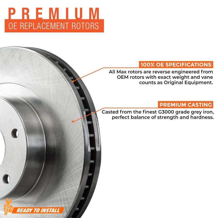 【フロント】マックスブレーキプレミアム OEローター SY189241 Max Advanced Brakes Front Bra 並行輸入品_6