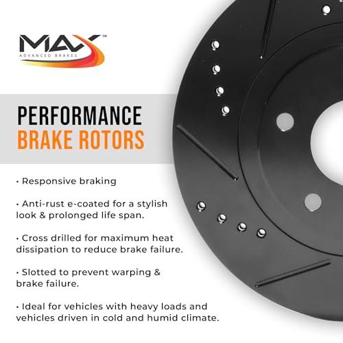 Max Advanced Brakes Front Brake Rotors For 2006 2007 Nissan Arma 並行輸入品の画像