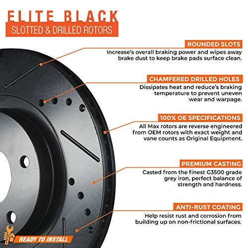 ブランド登録なし - Max Advanced Brakes Front Brake Rotors For 2007 2012 2013 2014 2 並行輸入品