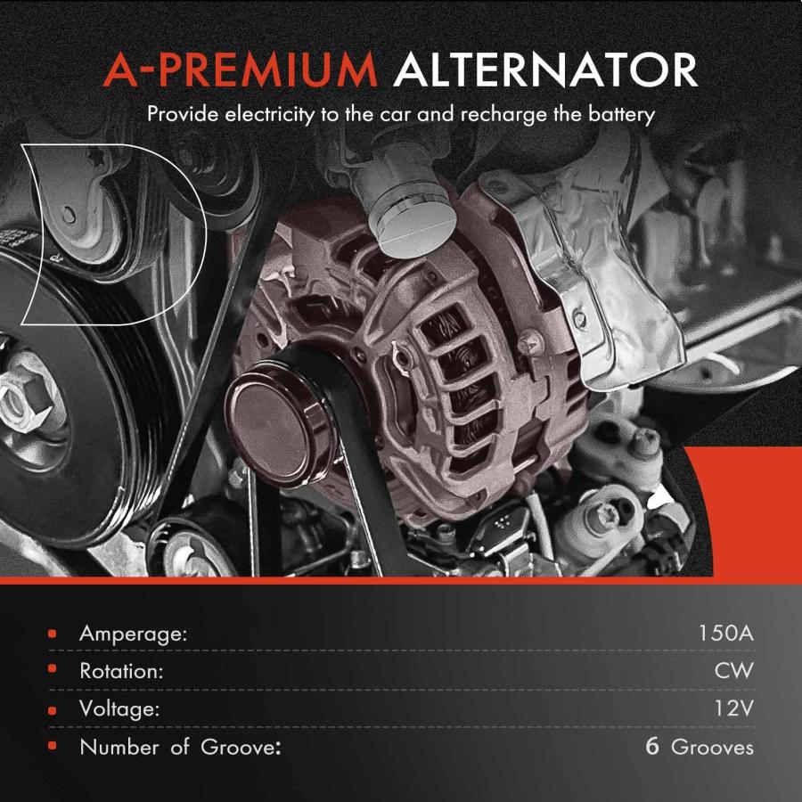 A Premium Alternator Compatible with Chevrolet Corvette 2014 201 並行輸入品の画像