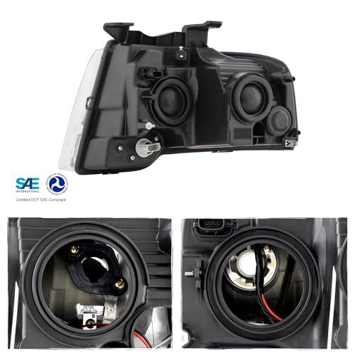 【並行輸入品】 AKKON   Fits 2015 2017 Ford Expedition Chrome Headlight Headlampの画像
