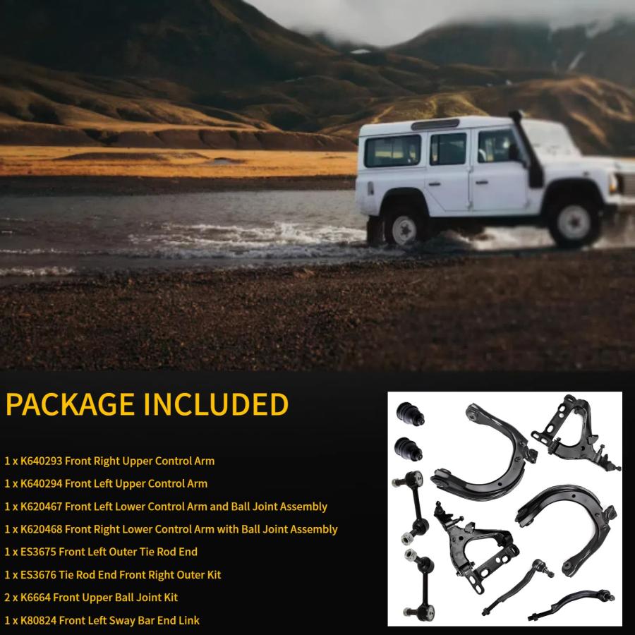 【並行輸入品】 HHCM 10pc Front Upper Lower Control Arm Kit for Chevy Trailblazeの画像