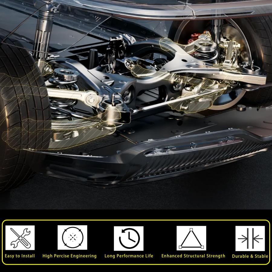 【並行輸入品】 HHCM 10pc Front Upper Lower Control Arm Kit for Chevy Trailblazeの画像
