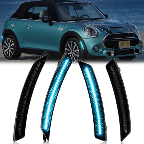 POPMOTORZ Ice Blue LED Fender Side Marker Lights Kit, 4 Pcs Fron 並行輸入品の画像