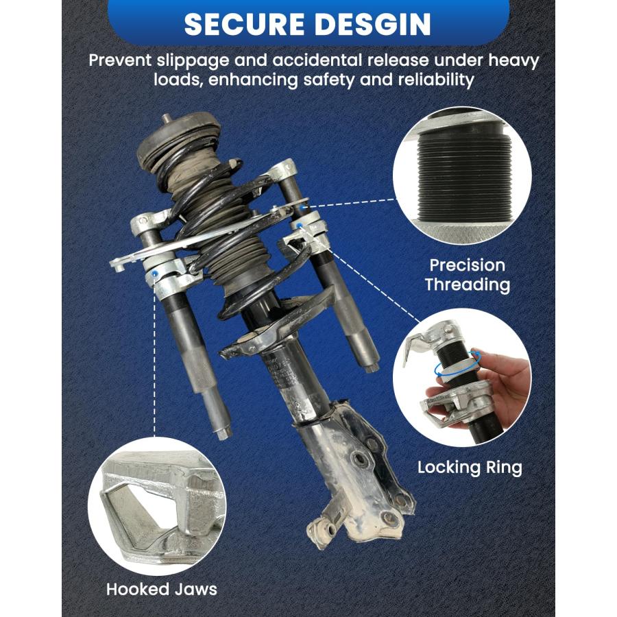 コイルスプリング 複数セット SIXIWANZI コイルスプリングコンプレッサーツール 高耐久 Macpherson