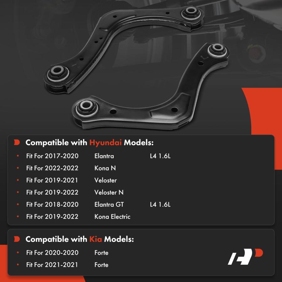 A Premium 2 x Rear Upper Control Arm, with Bushing, Compatible w 並行輸入品の画像