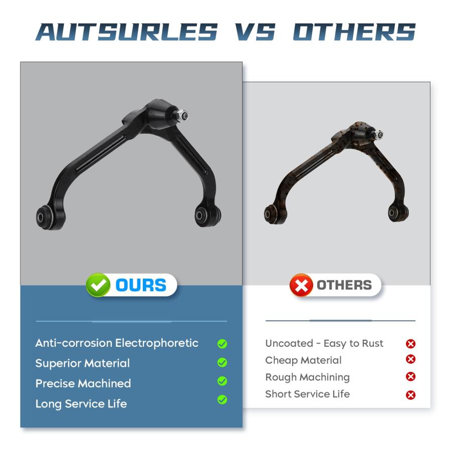 Front Upper Control Arm with Lower Ball Joint Assembly 4pcs kit 並行輸入品