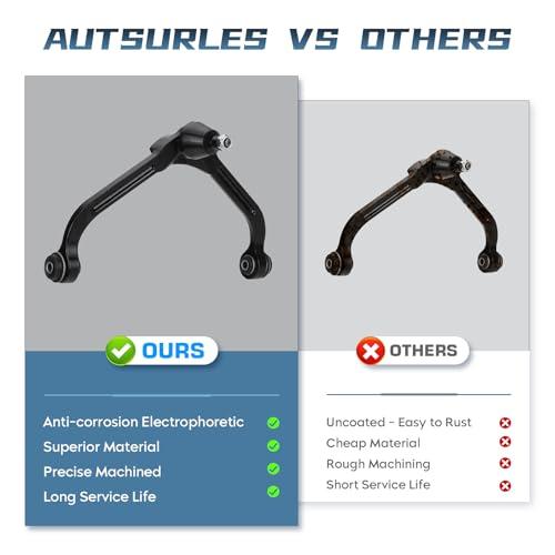Front Upper Control Arm with Lower Ball Joint Assembly 4pcs kit 並行輸入品