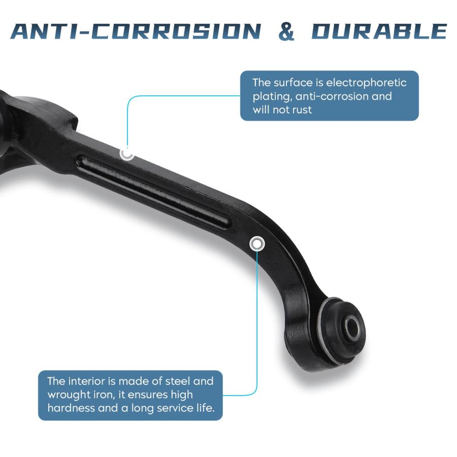 Front Upper Control Arm with Lower Ball Joint Assembly 4pcs kit 並行輸入品