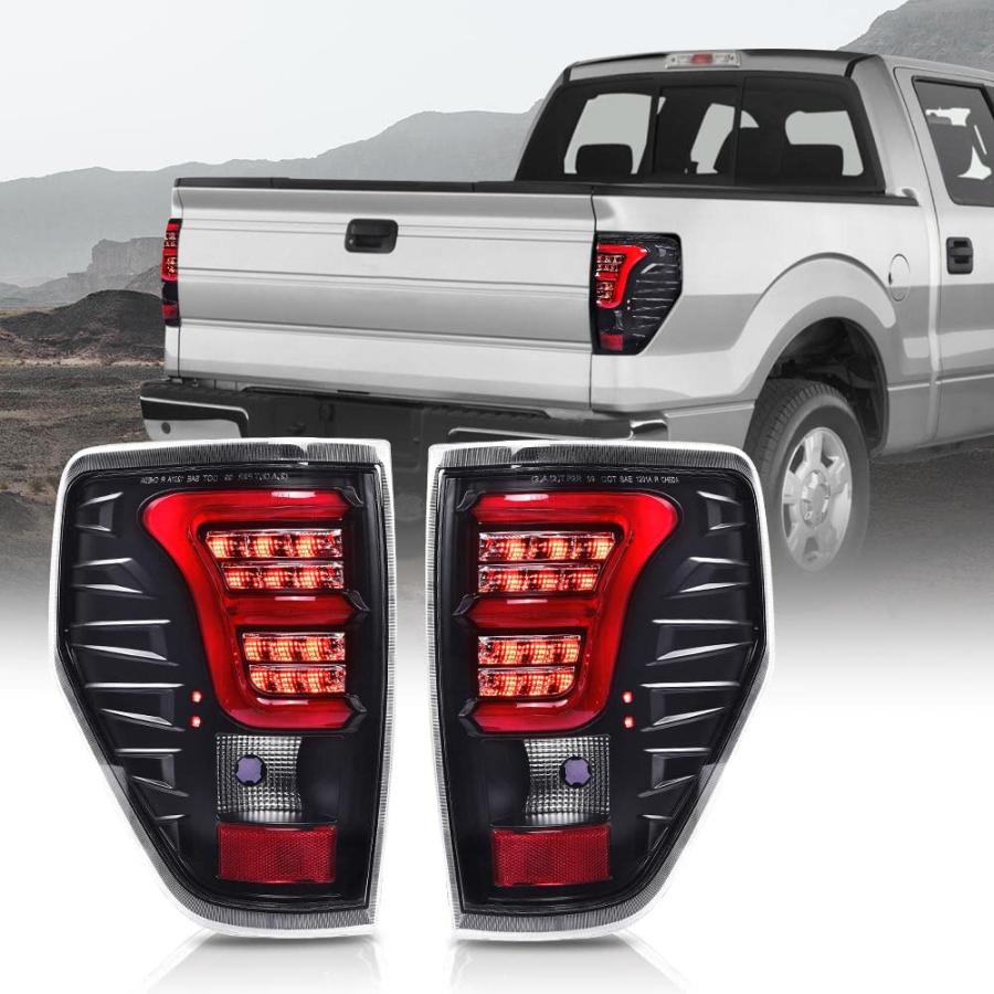 【並行輸入品】 G PLUS LED Tail Lights Compatible with Ford F150 2009 2014 Rear