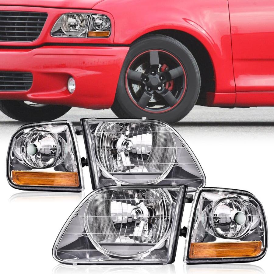 G PLUS Headlights Compatible with Ford Expeditio 1997 2002/Fit F 並行輸入品の画像