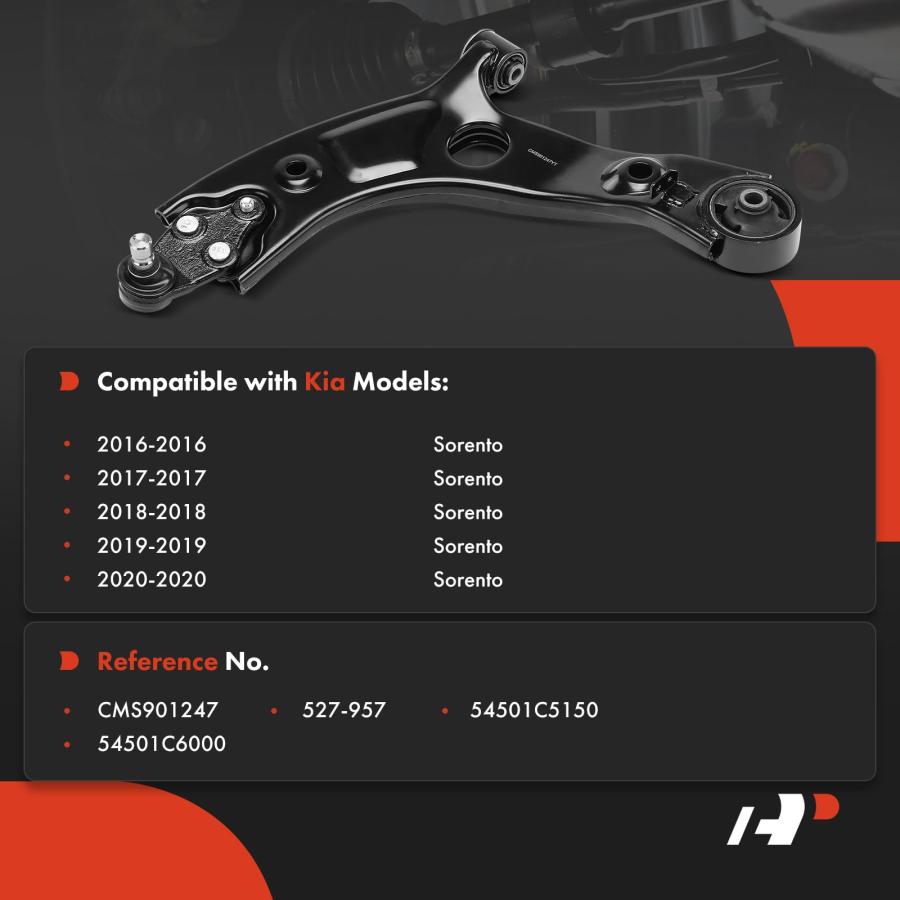 A Premium Front Left Lower Control Arm, with Ball Joint & Bushin 並行輸入品の画像