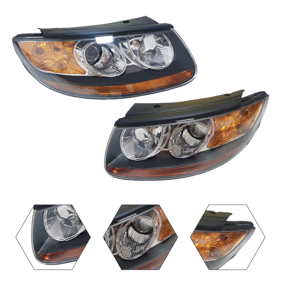 HASANEN Front Halogen Headlight Assembly Left+Right Side for Hyu 並行輸入品の画像