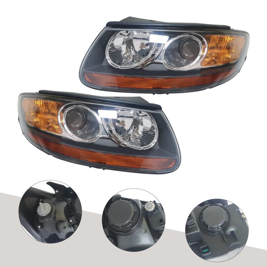 HASANEN Front Halogen Headlight Assembly Left+Right Side for Hyu 並行輸入品の画像