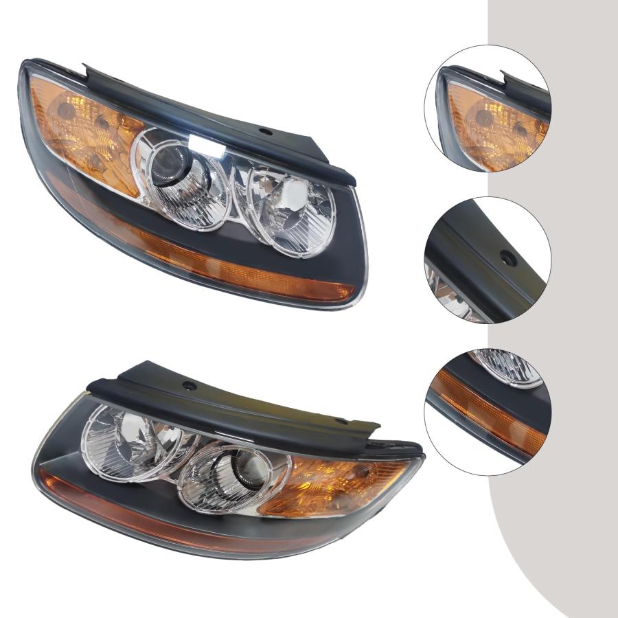 HASANEN Front Halogen Headlight Assembly Left+Right Side for Hyu 並行輸入品の画像