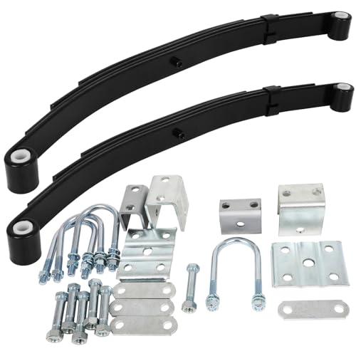 cciyu 26.58" Length 4 Leaf Double Eye Trailer Springs & Hanger K 並行輸入品_1