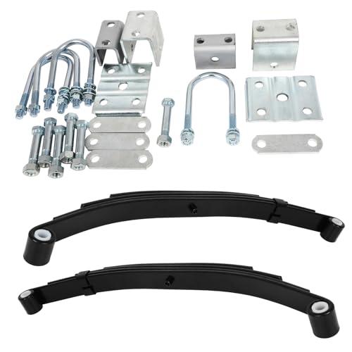 LSAILON 4 Leaf Double Eye Springs & Hanger Kit & U Bolt kit& Tra 並行輸入品_1
