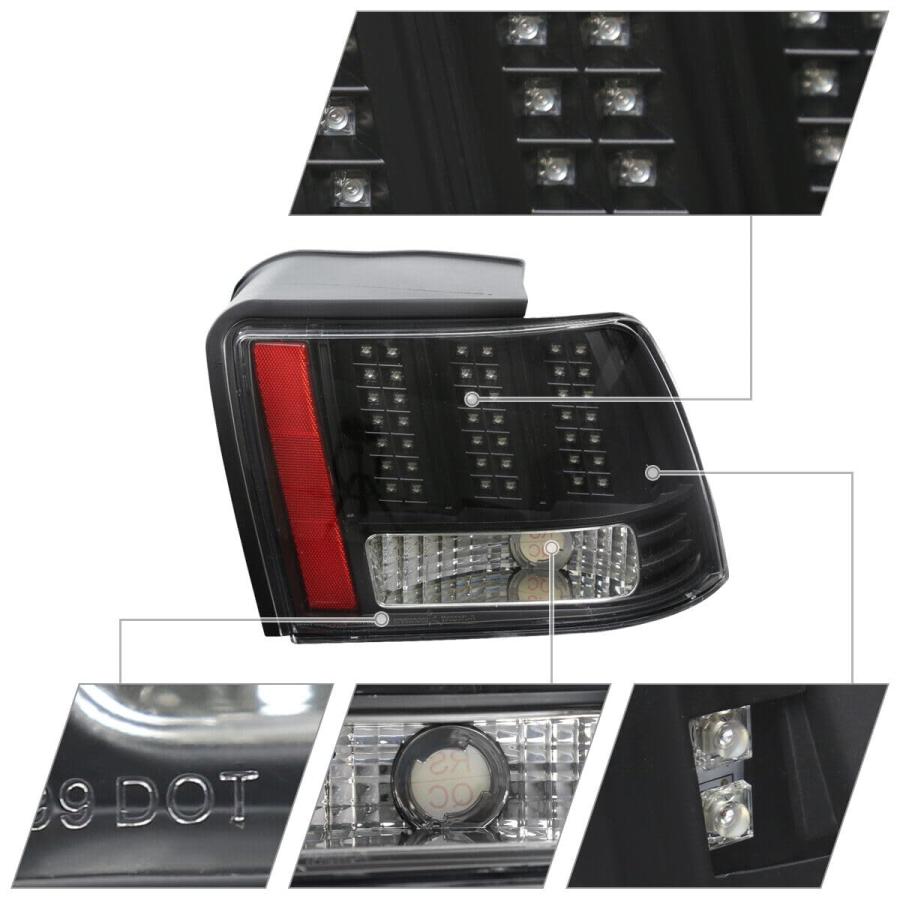 【並行輸入品】 Ulsrkell Tail Lights Signal Brake Lamps Heavy Duty ABS Plastic Hの画像