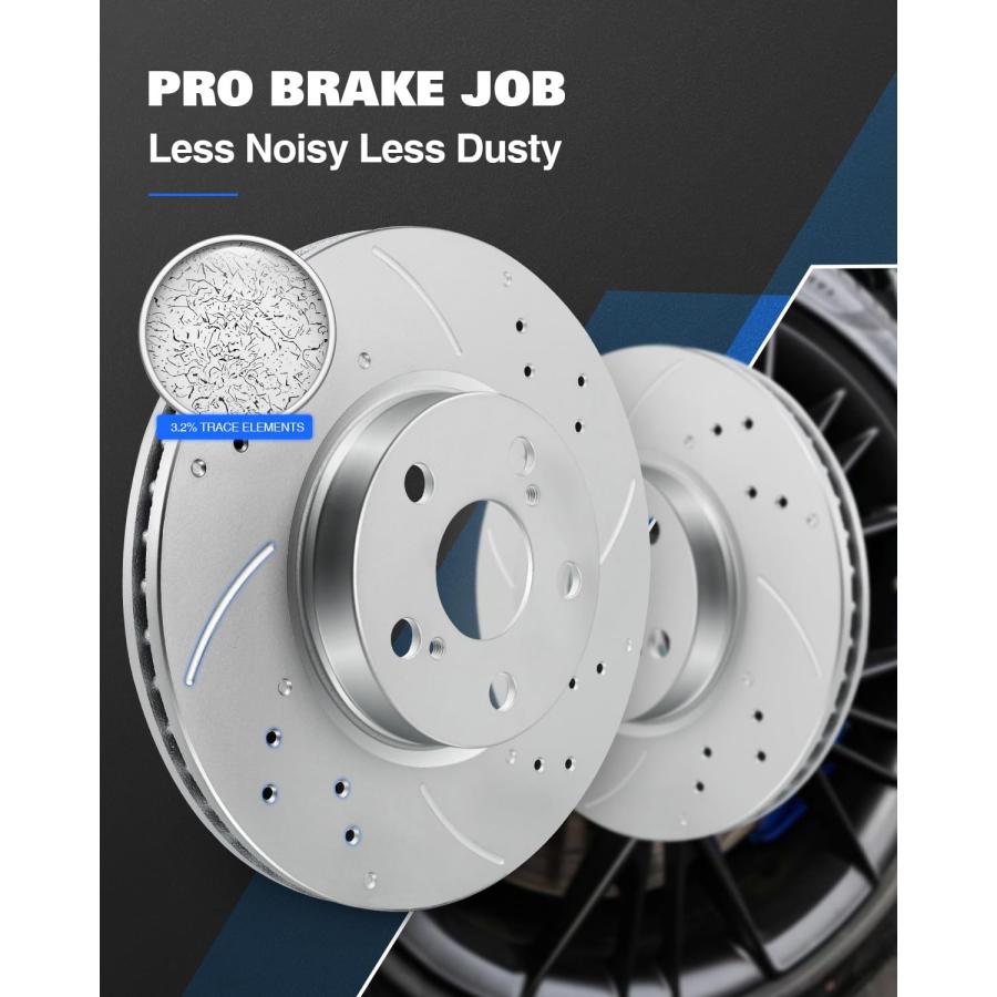 Anpulsero Brake Pads And Rotors Kit Geomet Brakes And Rotors Kit