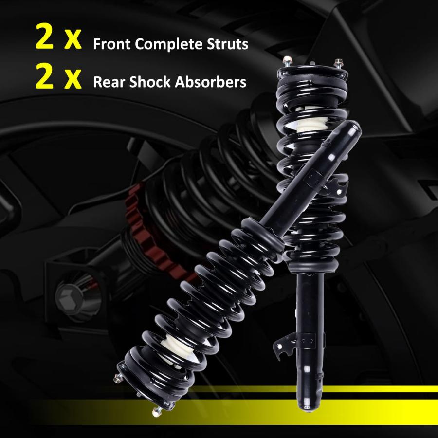 【並行輸入品】 KILOAUTO Front Complete Struts With Coil Spring Assembly And Rea_6
