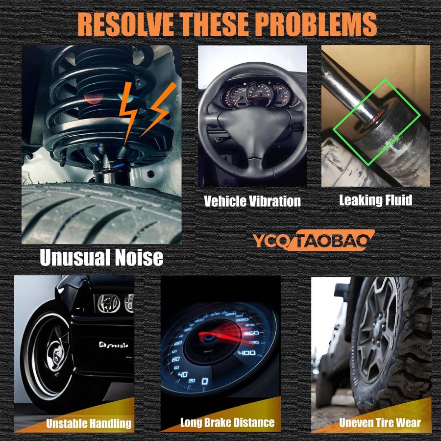 【並行輸入品】 YCQTaoBao Rear Shocks Pair   Automotive Replacement Shocks 2PC Cの画像