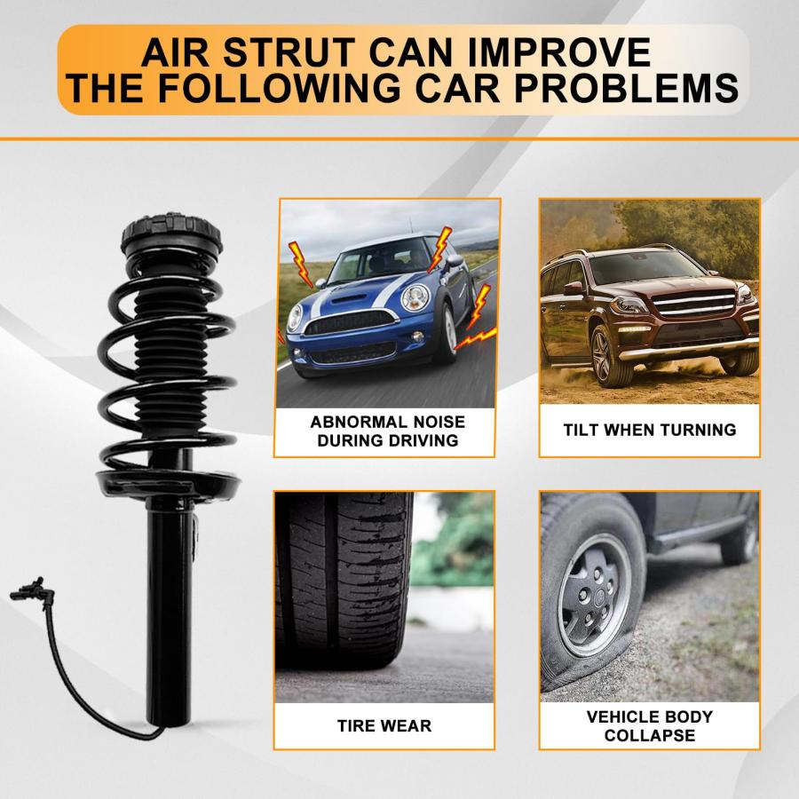 MILLISEC Front Air Strut Shock Absorber with Coil Spring Compati 並行輸入品_9