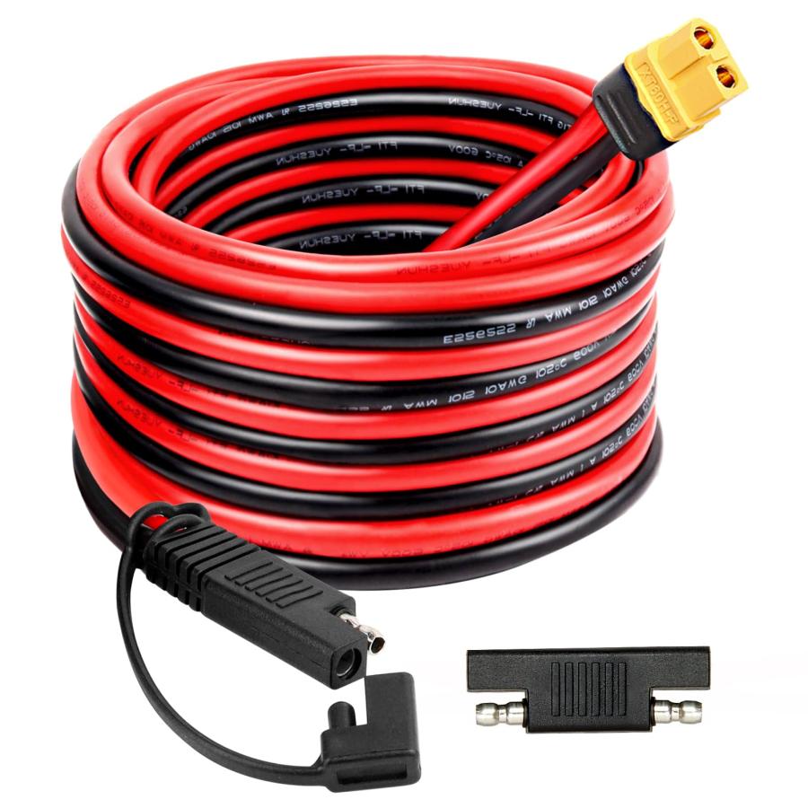MOOKEERF 10AWG SAE XT60コネクタ延長ケーブル 10フィート、XT60メス