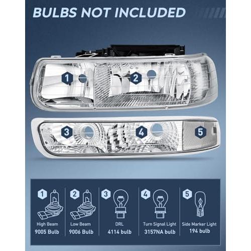 【並行輸入品】 Nilight Headlight and Taillight Assembly Combo Compatible with 1の画像