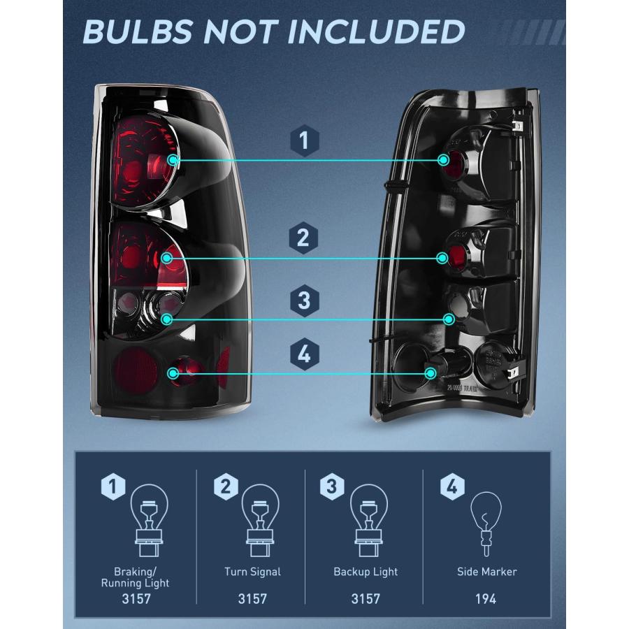 【並行輸入品】 Nilight Headlight and Taillight Assembly Combo Compatible with 1の画像