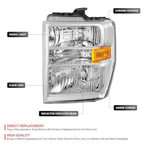 【並行輸入品】 DNA MOTORING Headlamps Headlight Assembly Compatible With 08 14_4