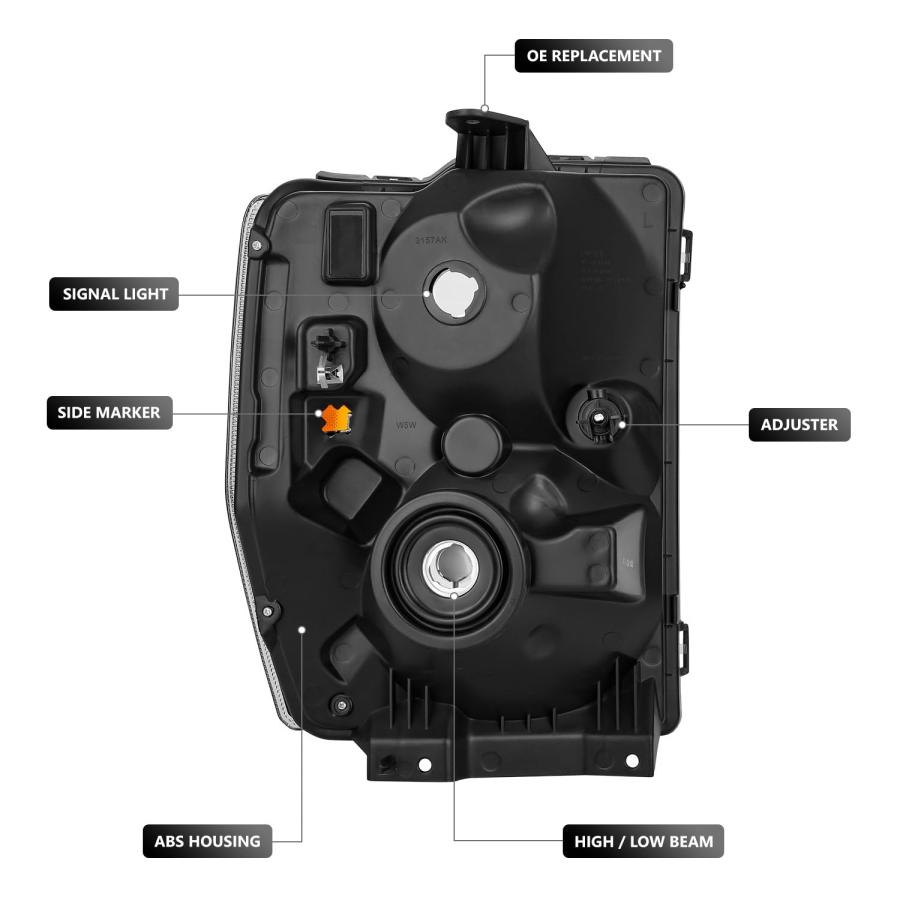 【並行輸入品】 DNA MOTORING Headlamps Headlight Assembly Compatible With 08 14_6