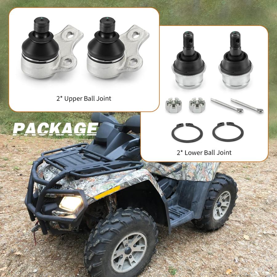 【並行輸入品】Can Am Outlander 650 800 800R 2006 2012用上部+下部アームボールジョイントキット Upperの画像